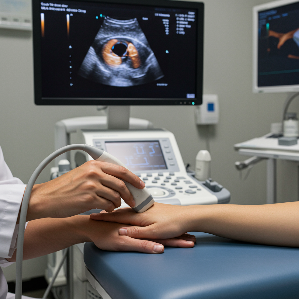 Ultrasonido mano/túnel del carpo para diagnóstico no invasivo de síndrome del túnel del carpo y evaluación de la muñeca.
